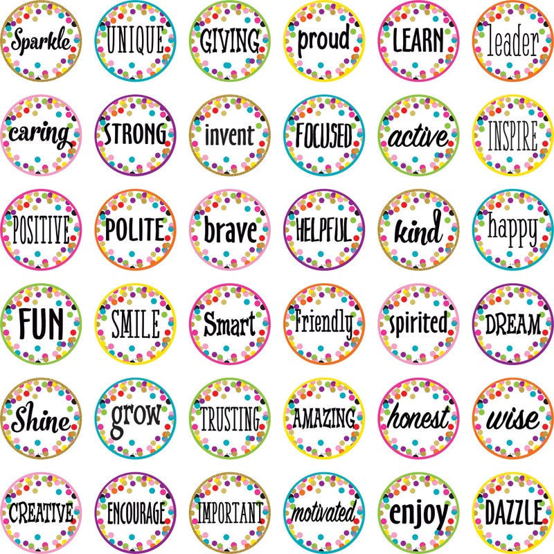 Teacher Created Resources Confetti Positive Words Mini Accents - Image 2